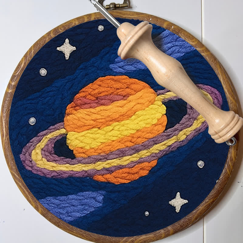 Galaxy Planet Punch Needle  Kit - Yarn Craft | Kids Sewing Kit | Birthday gift - image 4