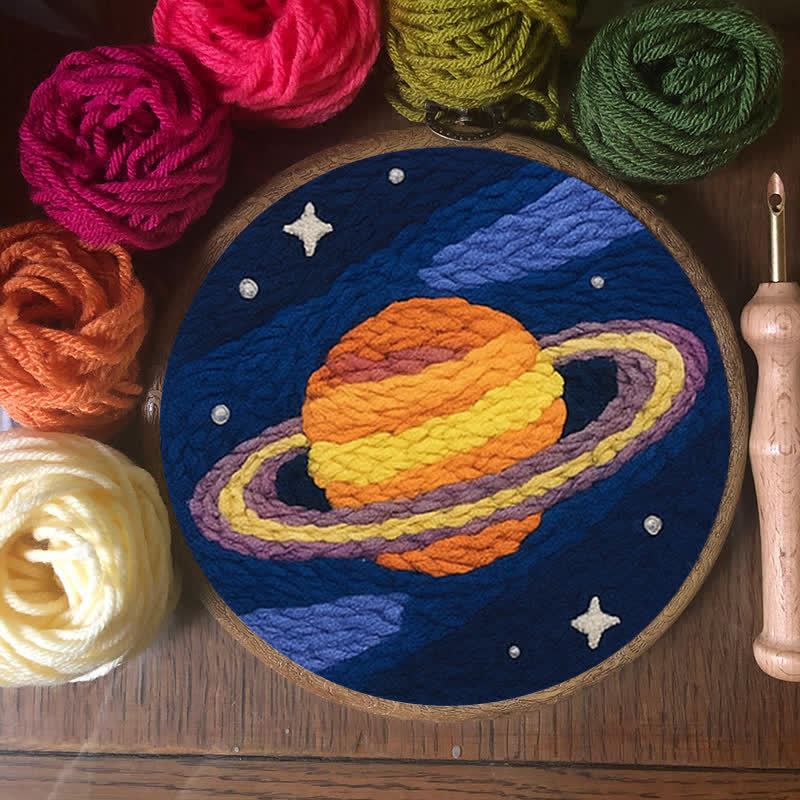 Galaxy Planet Punch Needle  Kit - Yarn Craft | Kids Sewing Kit | Birthday gift - image 8