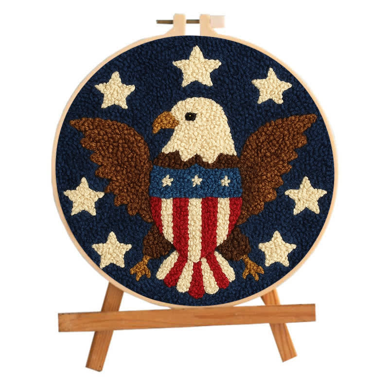 American Eagle Punch Needle  Kit - Yarn Craft | Kid Needlework | Craft Kit - image 1