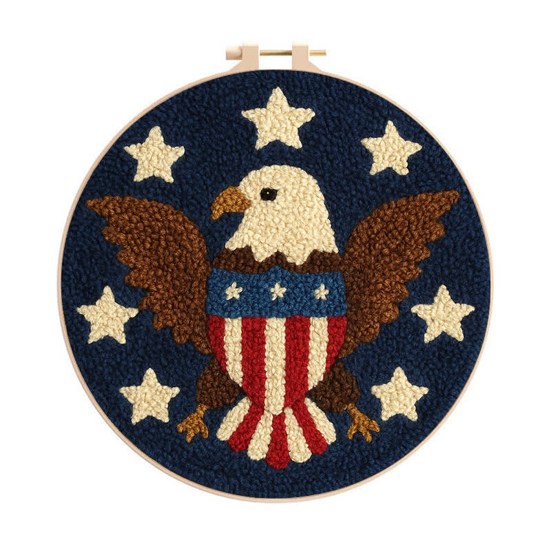 American Eagle Punch Needle  Kit - Yarn Craft | Kid Needlework | Craft Kit - 20cm*20cm - image 0