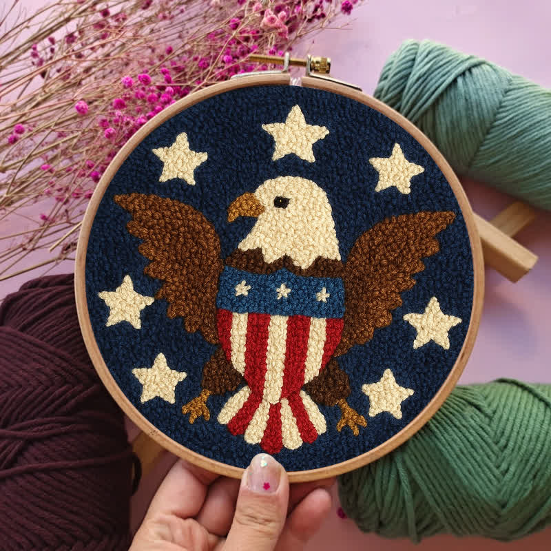 American Eagle Punch Needle  Kit - Yarn Craft | Kid Needlework | Craft Kit - image 6