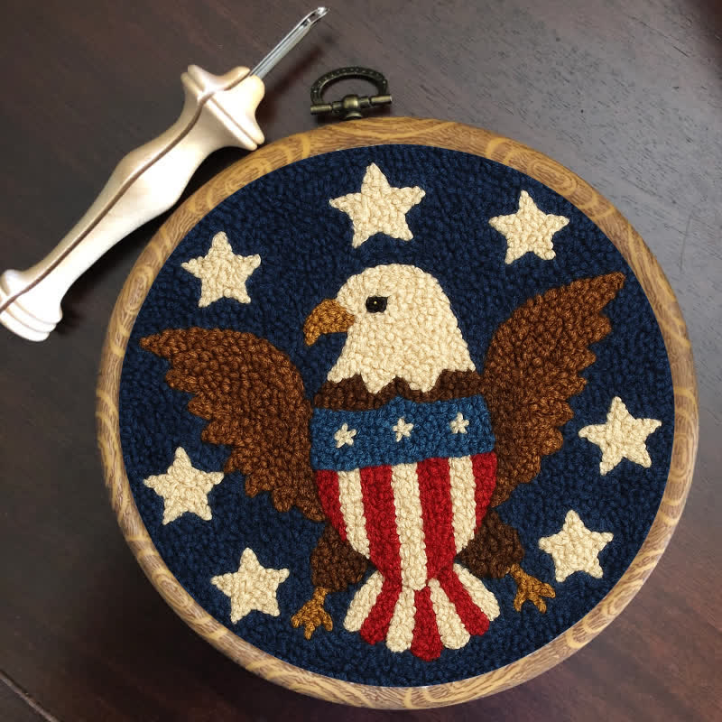 American Eagle Punch Needle  Kit - Yarn Craft | Kid Needlework | Craft Kit - image 3