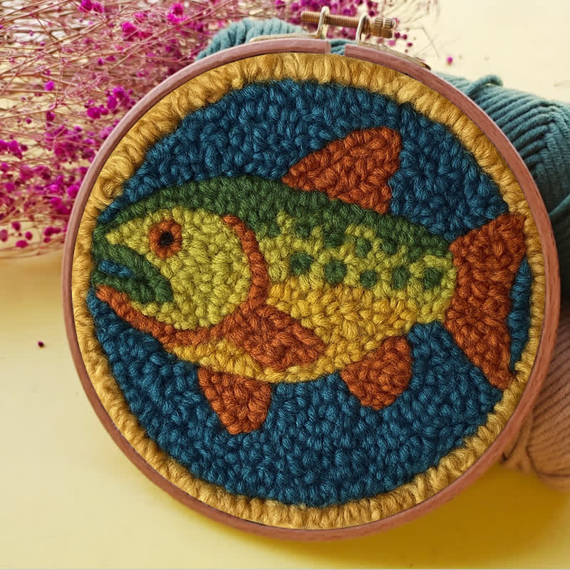 Cutthroat Trout Punch Needle  Kit - Yarn Craft | Kid Needlework | Craft Kit - image 9