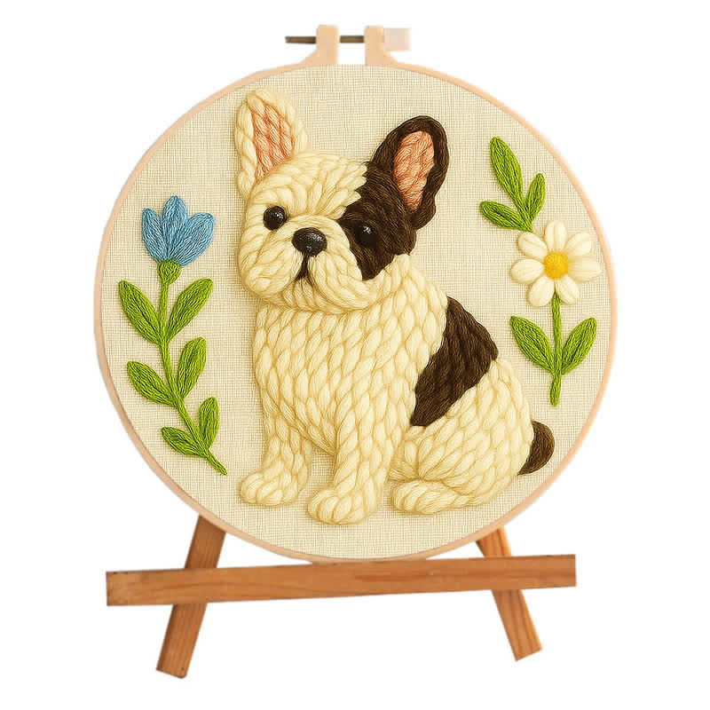 French Bulldog Punch Needle  Kit - Yarn Craft | Handmade At Home | Wall Decoration-craft - image 7