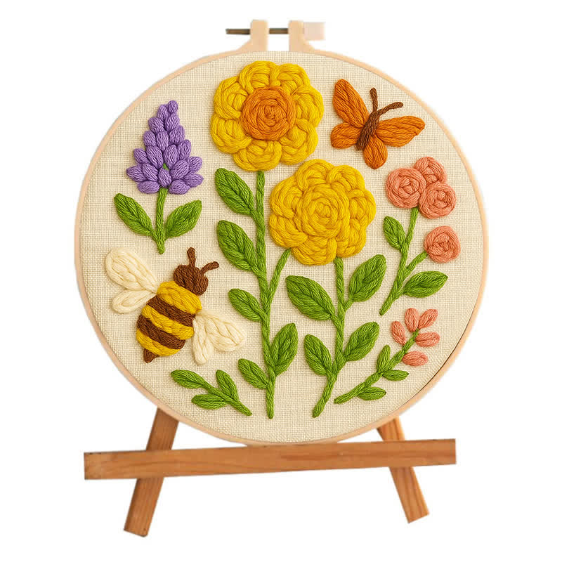 Flourishing Flowers Punch Needle  Kit - Yarn Craft | Handmade At Home | Learn To Craft - image 9