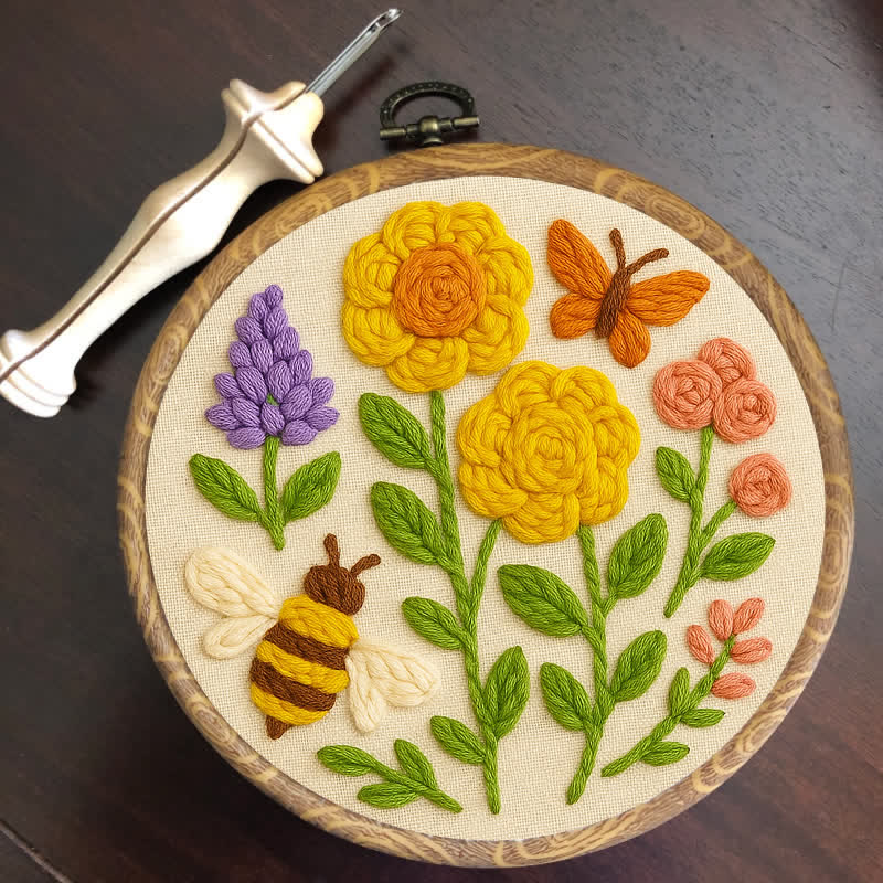 Flourishing Flowers Punch Needle  Kit - Yarn Craft | Handmade At Home | Learn To Craft - image 7