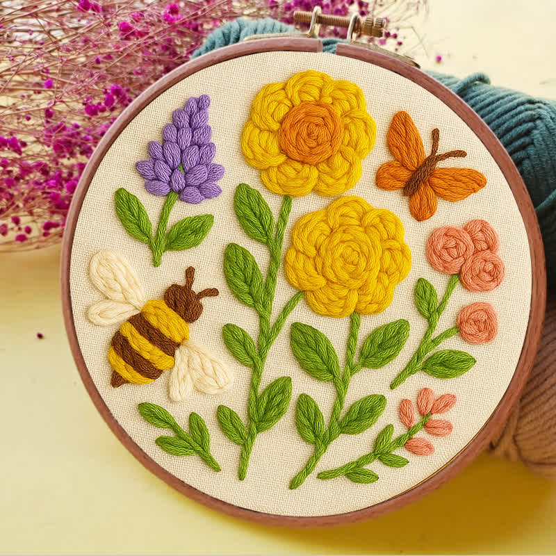 Flourishing Flowers Punch Needle  Kit - Yarn Craft | Handmade At Home | Learn To Craft - image 2