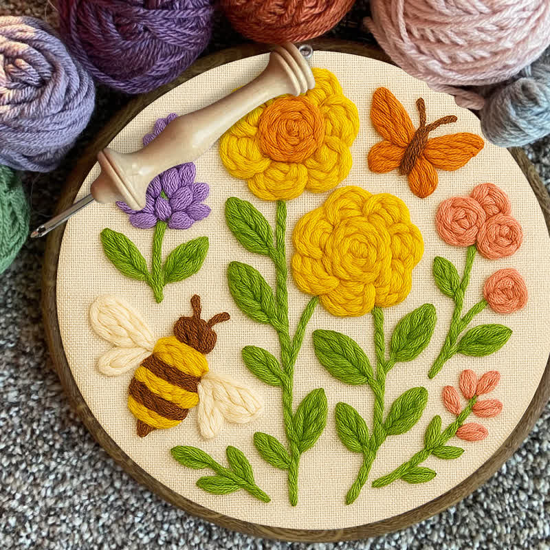 Flourishing Flowers Punch Needle  Kit - Yarn Craft | Handmade At Home | Learn To Craft - image 4