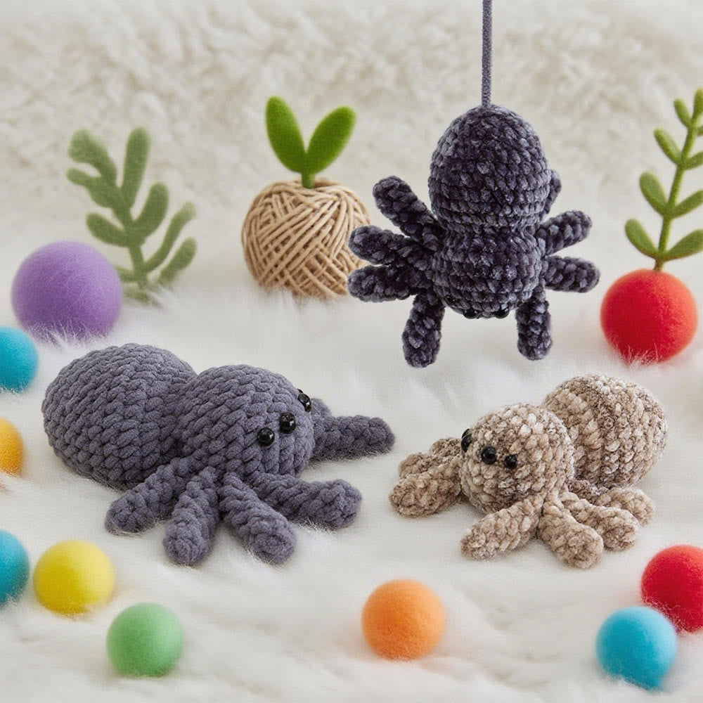 Diy Handmade Spider Series Crochet Kit - Cute Crochet Dolls| Beginner Needle Set  - image 4