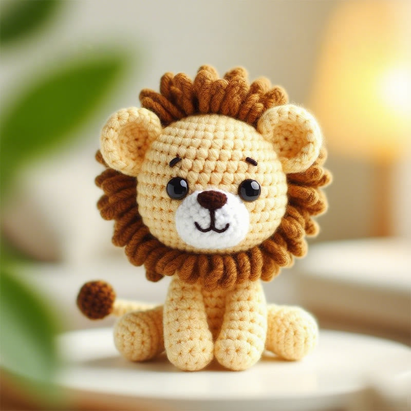 Diy Handmade Little Lion Crochet Kit - Lovely Animal Handicraft | Easy Adornment Craft - Diy Handmade Little Lion Crochet Kit - image 0