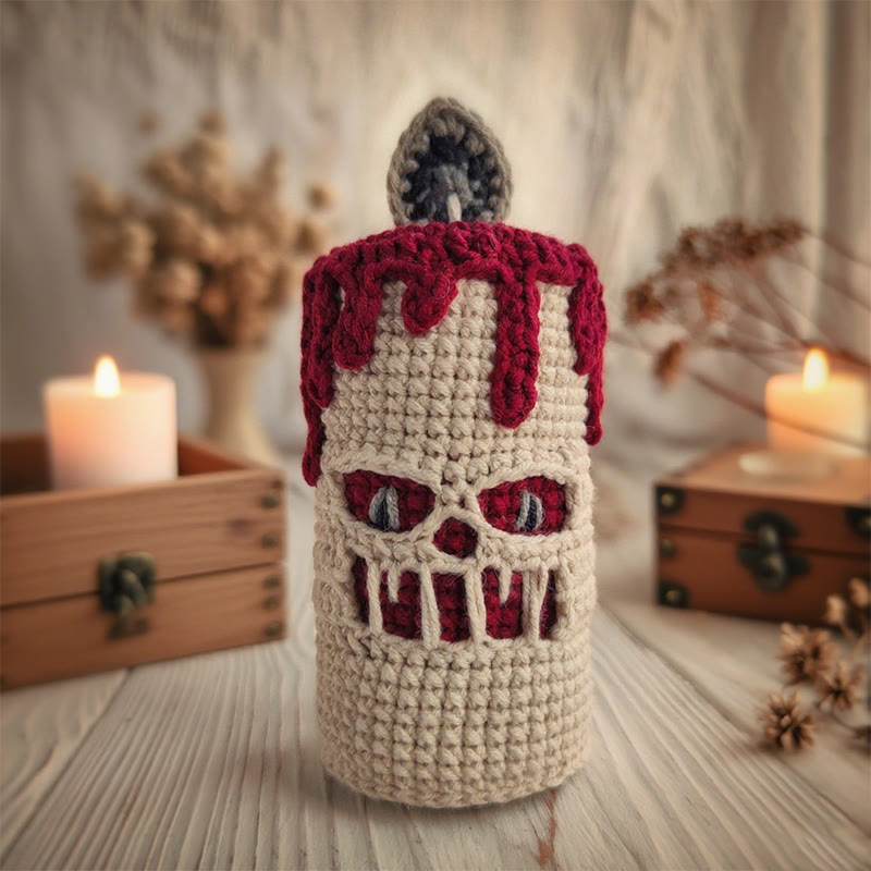 Diy Handmade Creepy Candle Crochet Kit - Creative Halloween Decoration | Nice Holiday Handicraft | Unique Desk Ornament - image 2