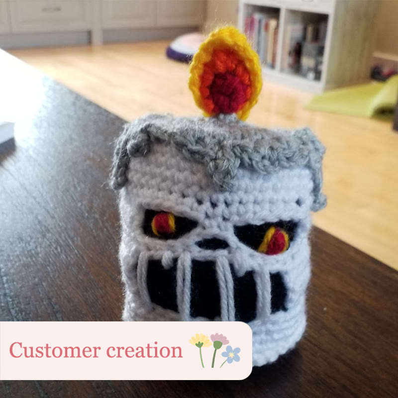 Diy Handmade Creepy Candle Crochet Kit - Creative Halloween Decoration | Nice Holiday Handicraft | Unique Desk Ornament - image 7