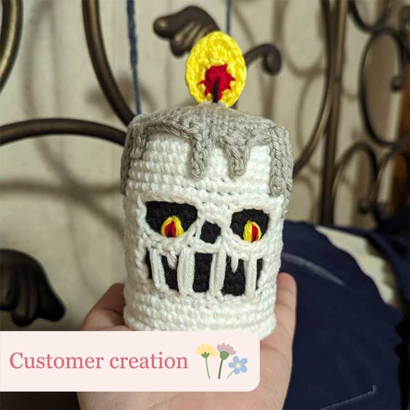 Diy Handmade Creepy Candle Crochet Kit - Creative Halloween Decoration | Nice Holiday Handicraft | Unique Desk Ornament - image 8