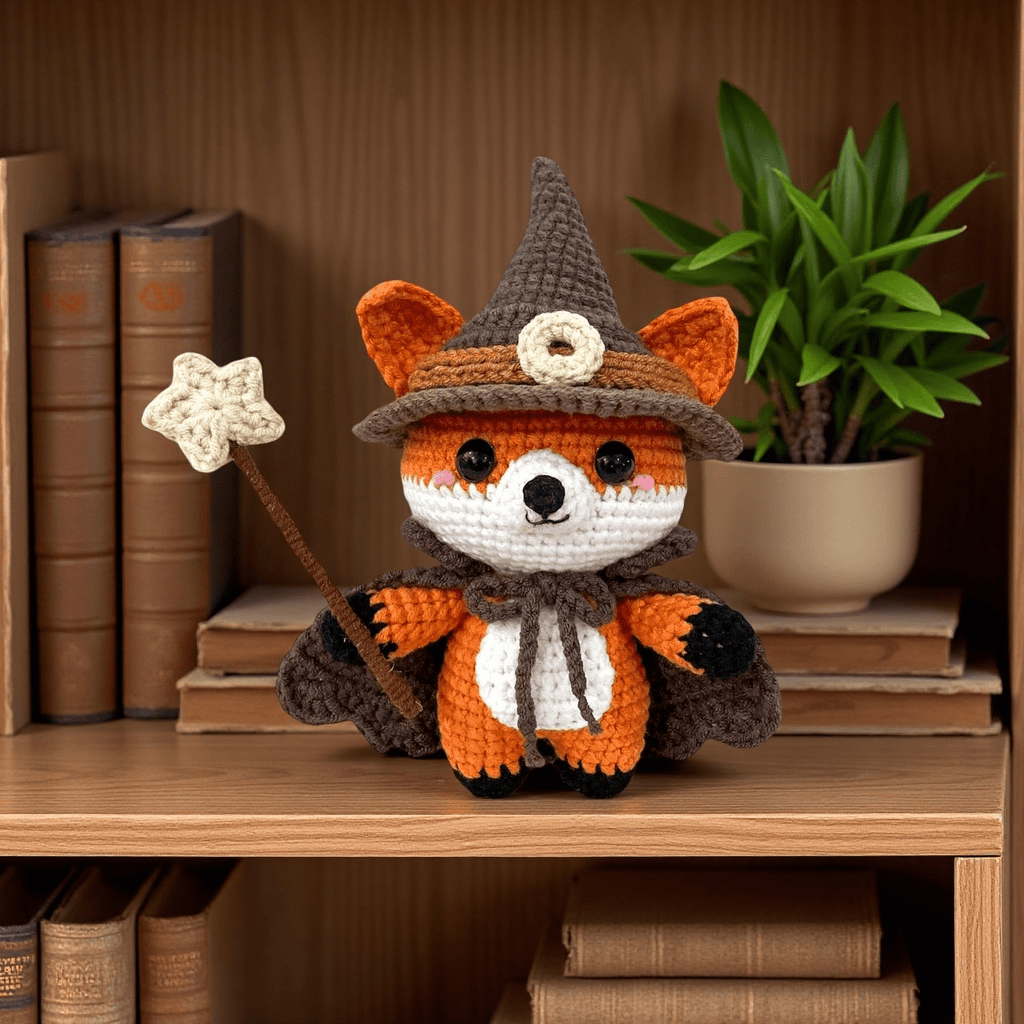 Diy Handmade Magic Fox Crochet Kit - Beginner-friendly Plush Doll | Perfect For Room Decor - Diy Handmade Magic Fox Crochet Kit - image 0