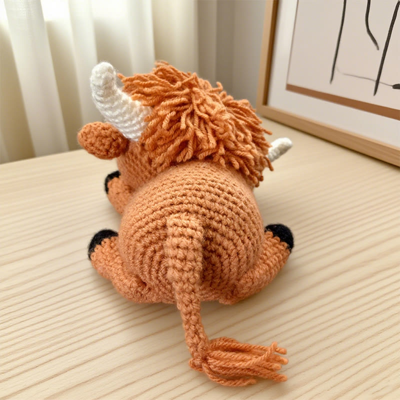 Diy Handmade Lazy Cow Crochet Kit - Cute Needle Handicraft |  Crocheted Doll Gifts - image 2