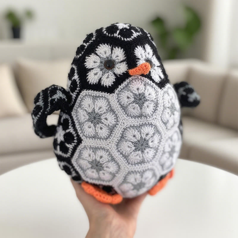 Diy Handmade Floral Penguin Crochet Kit - Unique Crocheted Craft | Nice For Birthday Gifts  - image 2