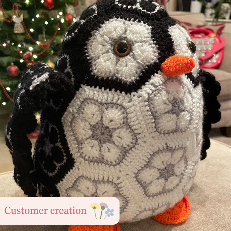 Diy Handmade Floral Penguin Crochet Kit - Unique Crocheted Craft | Nice For Birthday Gifts  - image 3