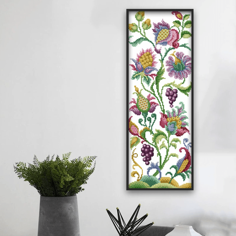 Cross Stitch Kit -  Beautiful Flowers | Living Room Ornament | Easy Sewing Kits  - image 1