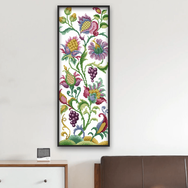 Cross Stitch Kit -  Beautiful Flowers | Living Room Ornament | Easy Sewing Kits  - image 3
