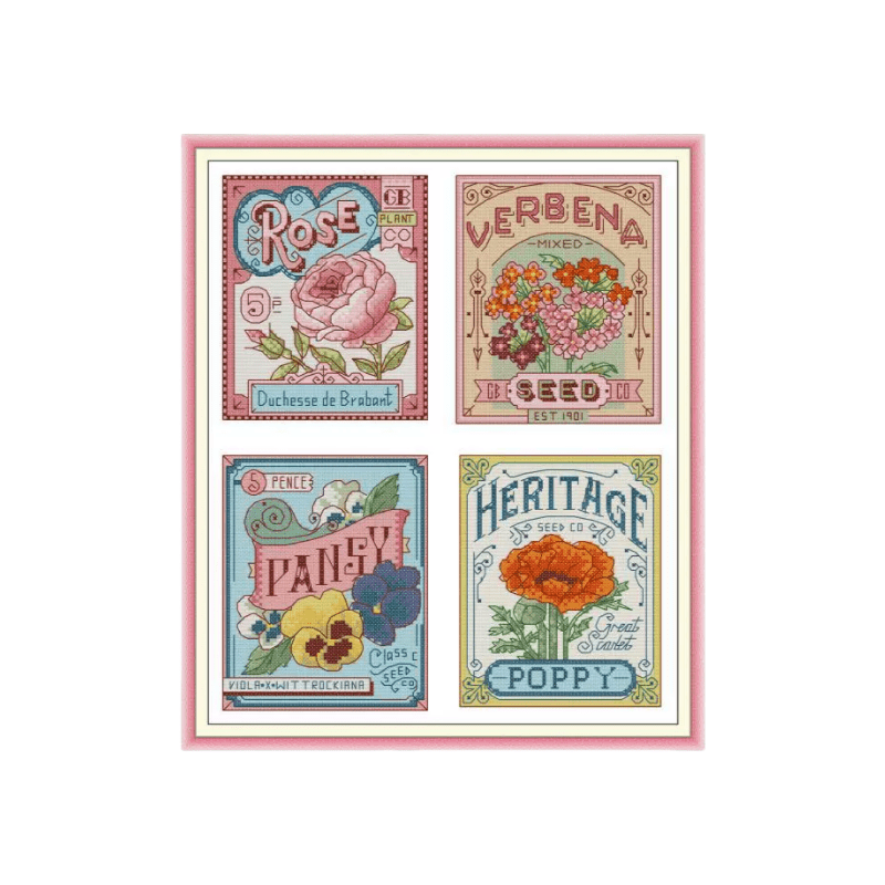 Cross Stitch Kit - Floral And Botanical Collections | Diy Needlepoint Kits | Great Handmade Gifts - Floral And Botanical Collections - image 0