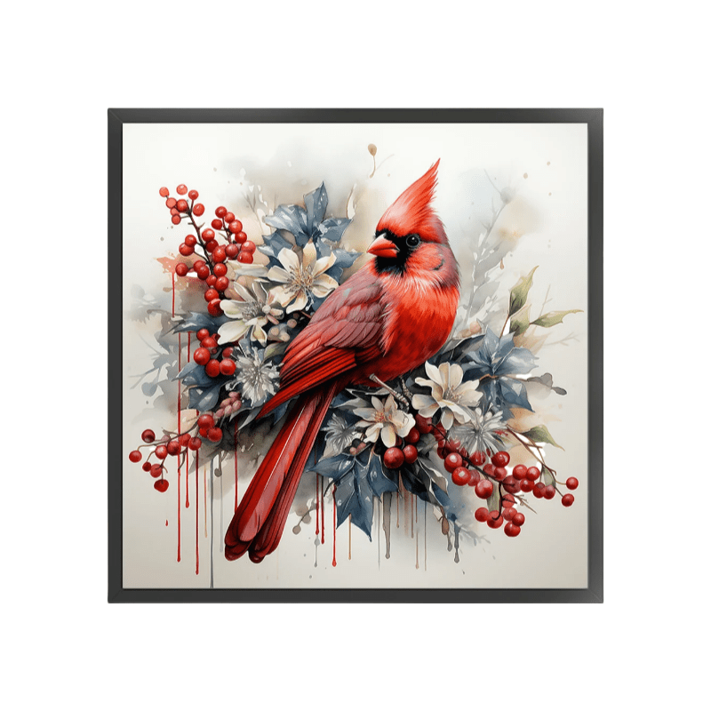Cross Stitch Kit - Red Cardinal Bird | Needle Artwork For Beginners  | Nice Gifts For Bird Lovers - Red Cardinal Bird - image 0