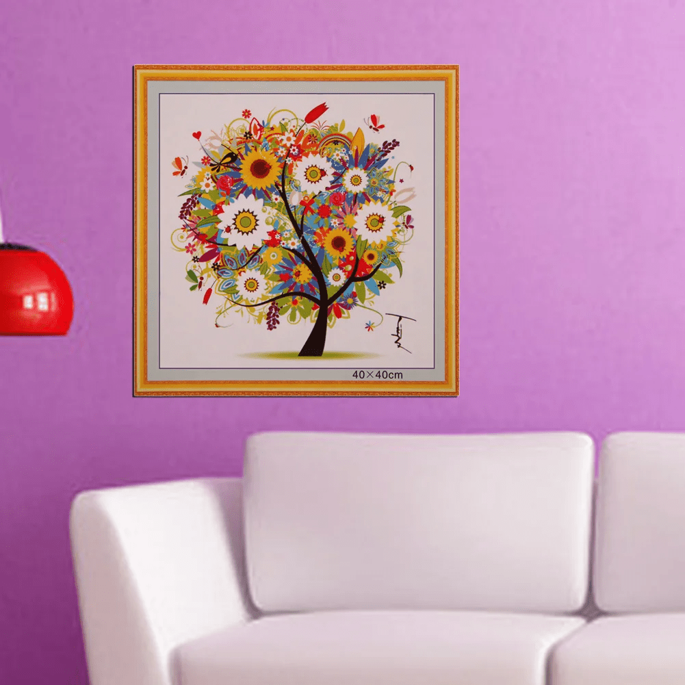 Cross Stitch Kit - Fantasy Tree | Colourful Handmade Craft | Nice For Home Decor  - image 2