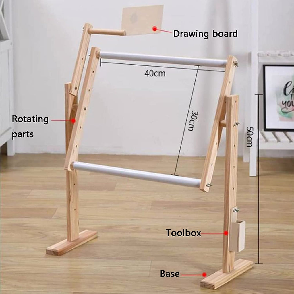 Wooden Cross Stitch Stand Frame Holder  | Adjustable Desktop Cross Stitch Frame  |  Suitable For Stitching Craft  - Small - image 1