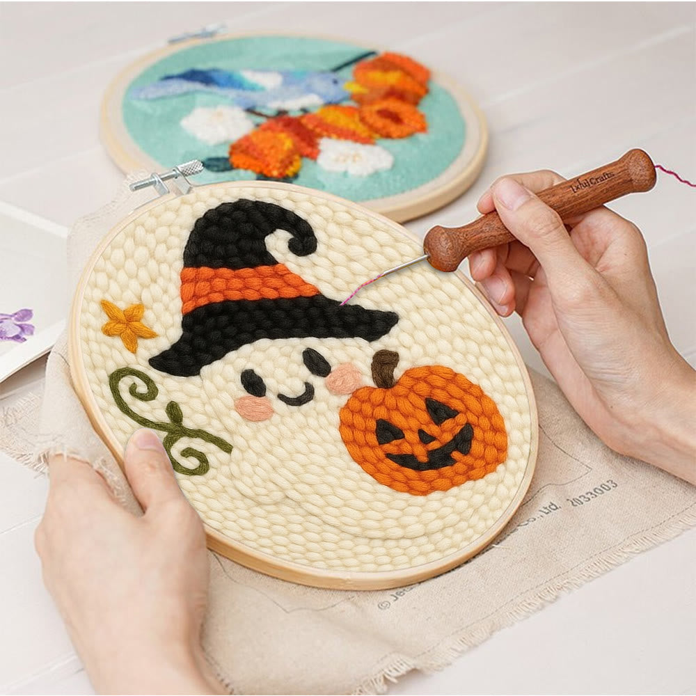  Cute Ghost Punch Needle  Kit - Spooky Halloween Needlework | Perfect Halloween Gift - image 7