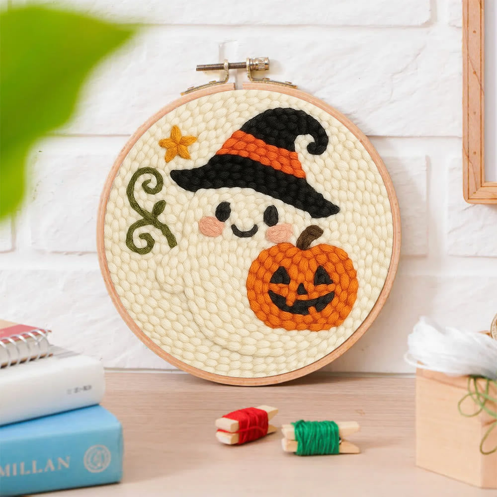  Cute Ghost Punch Needle  Kit - Spooky Halloween Needlework | Perfect Halloween Gift - image 6