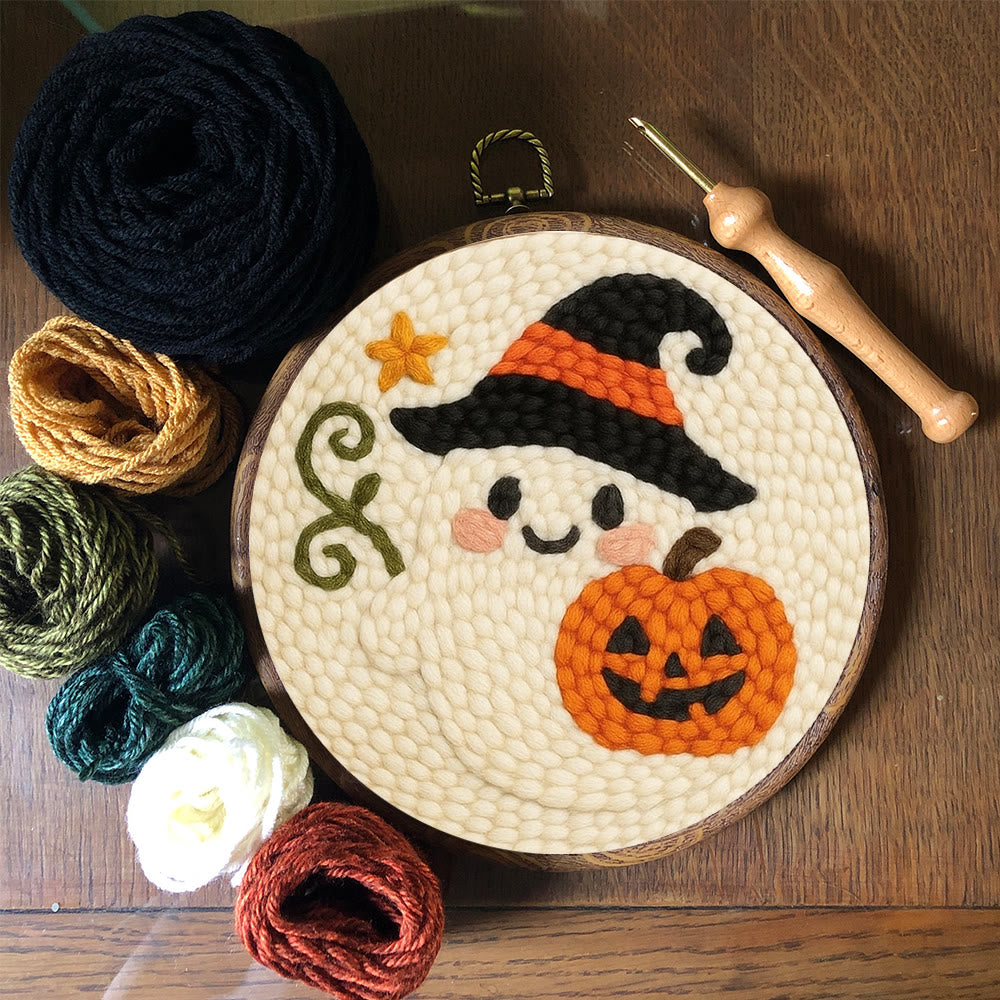  Cute Ghost Punch Needle  Kit - Spooky Halloween Needlework | Perfect Halloween Gift - image 9
