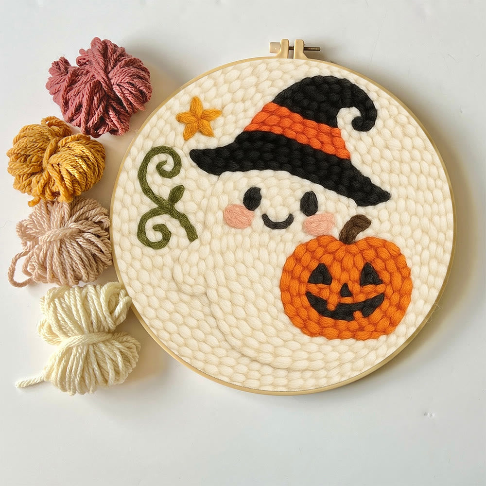  Cute Ghost Punch Needle  Kit - Spooky Halloween Needlework | Perfect Halloween Gift - image 8