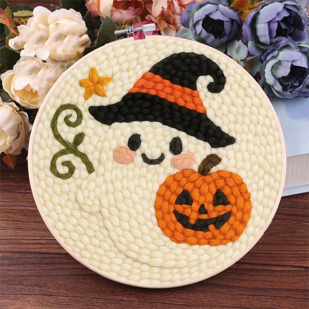  Cute Ghost Punch Needle  Kit - Spooky Halloween Needlework | Perfect Halloween Gift - image 5