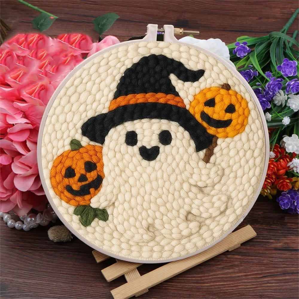  Pumpkin Ghost Punch Needle Kit - Halloween Craft Kit | Diy Holiday Home Decor - image 7