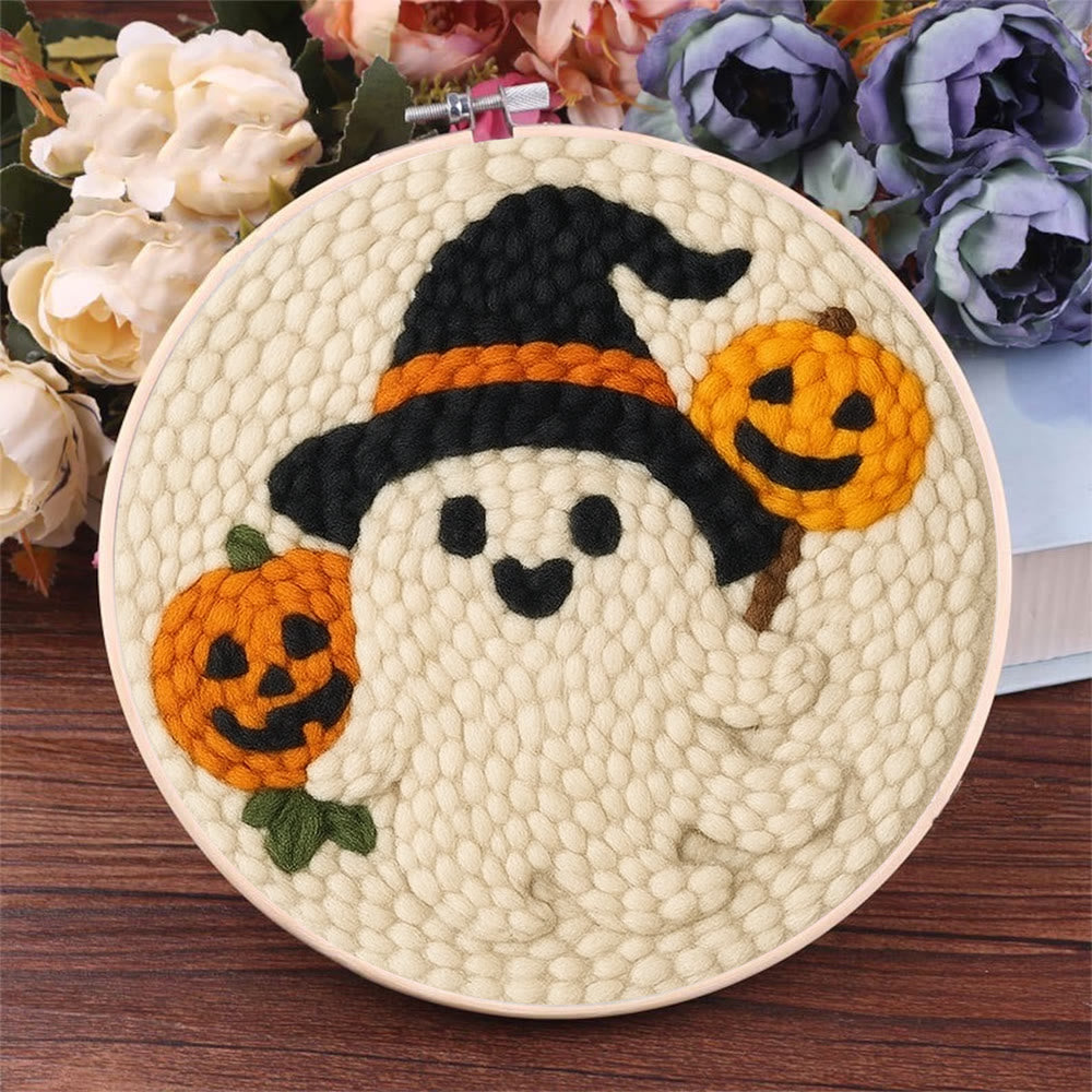  Pumpkin Ghost Punch Needle Kit - Halloween Craft Kit | Diy Holiday Home Decor - image 6