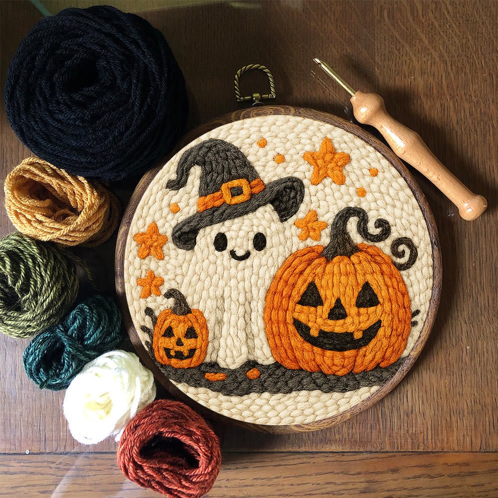 Whimsical Ghost Punch Needle  Kit - Holiday Wall Artwork | Yarn Craft For Starter - image 9