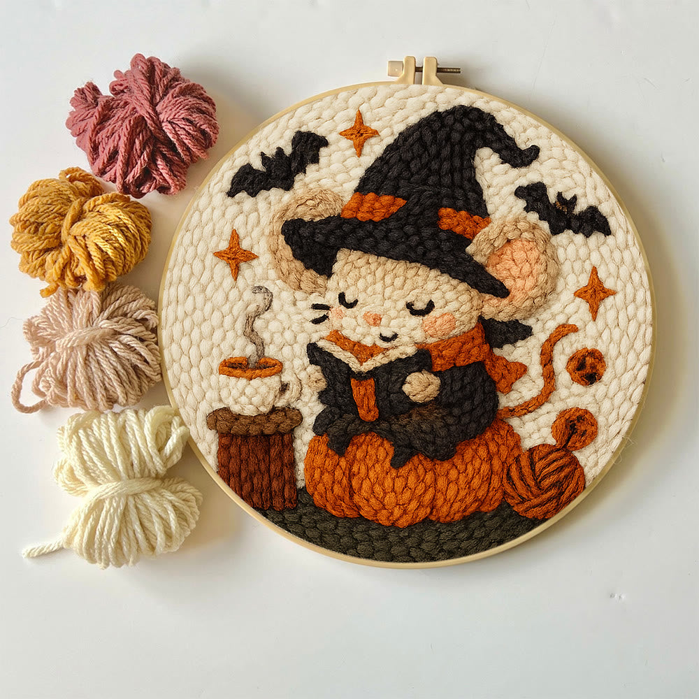 Wizard Mouse Punch Needle  Kit - Handmade Halloween Craft For Kids | Unique Wall Decoration - image 9