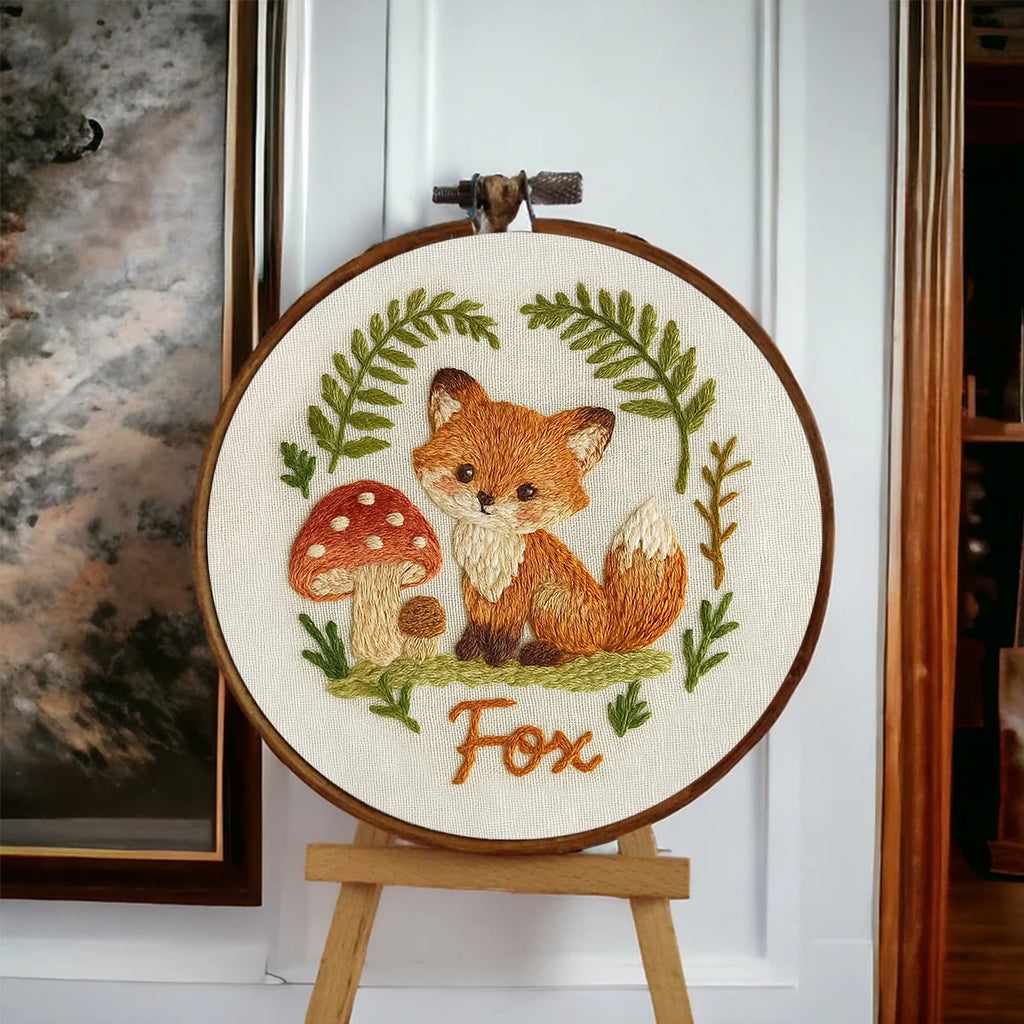 Rubbyoo Embroidery Kit - Forest Fox | Adorable Animal Sewing | Nice Desk Decor - image 5