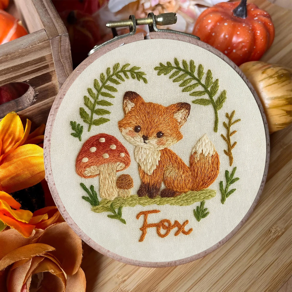 Rubbyoo Embroidery Kit - Forest Fox | Adorable Animal Sewing | Nice Desk Decor - image 6