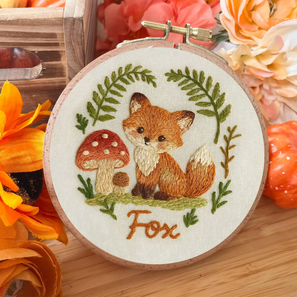Rubbyoo Embroidery Kit - Forest Fox | Adorable Animal Sewing | Nice Desk Decor - image 7