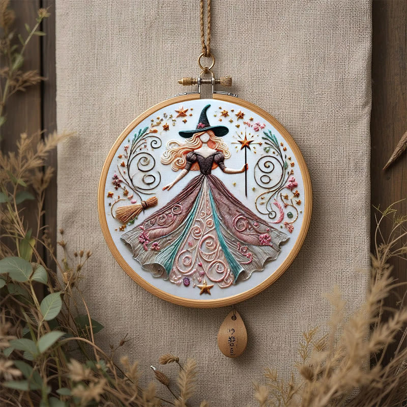 Rubbyoo Embroidery Kit - Halloween Powerful Witch | Diy Hanging Craft  | Gift For Needlework Lovers - image 7