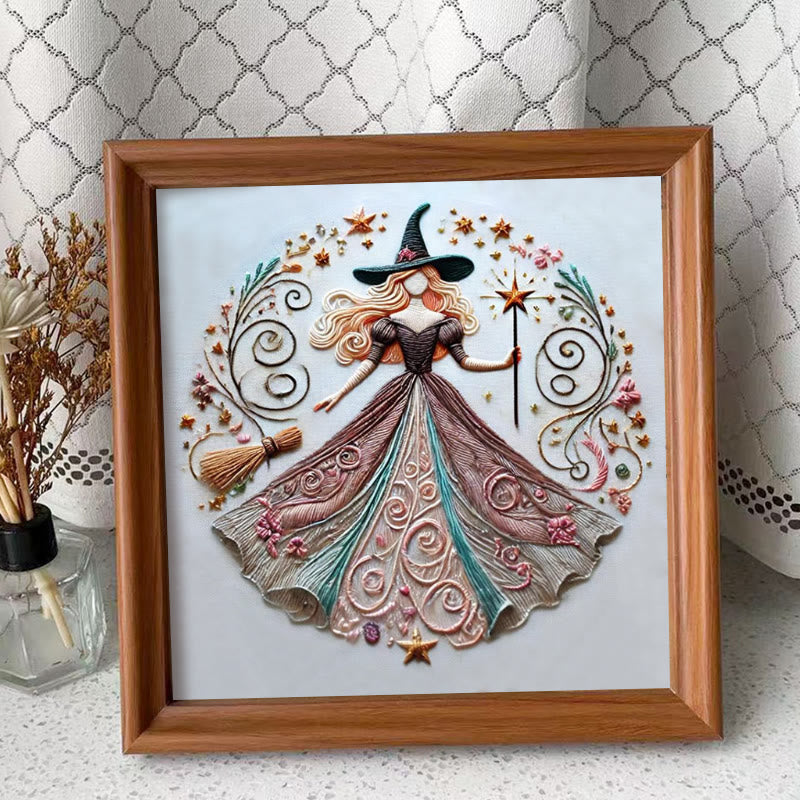 Rubbyoo Embroidery Kit - Halloween Powerful Witch | Diy Hanging Craft  | Gift For Needlework Lovers - Embroidery Kit Plus An Extra Frame - image 8