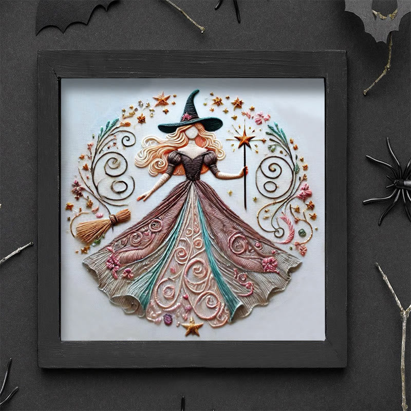 Rubbyoo Embroidery Kit - Halloween Powerful Witch | Diy Hanging Craft  | Gift For Needlework Lovers - image 9