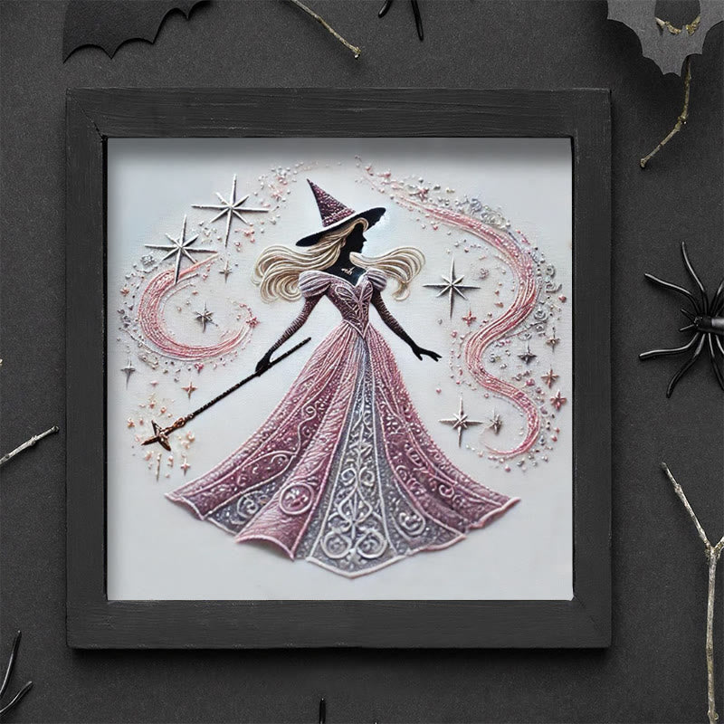 Rubbyoo Embroidery Kit - Pink Magical Witch | Diy Sewing Artwork | Gothic Handmade Set For Beginners - image 8