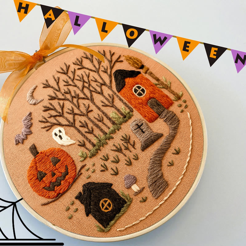 Rubbyoo Embroidery Kit - Halloween Spooky Scene | Great Halloween Decoration |  Diy Handmade Sewing Gifts  - image 5