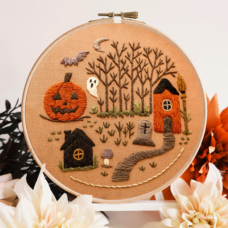 Rubbyoo Embroidery Kit - Halloween Spooky Scene | Great Halloween Decoration |  Diy Handmade Sewing Gifts  - image 6