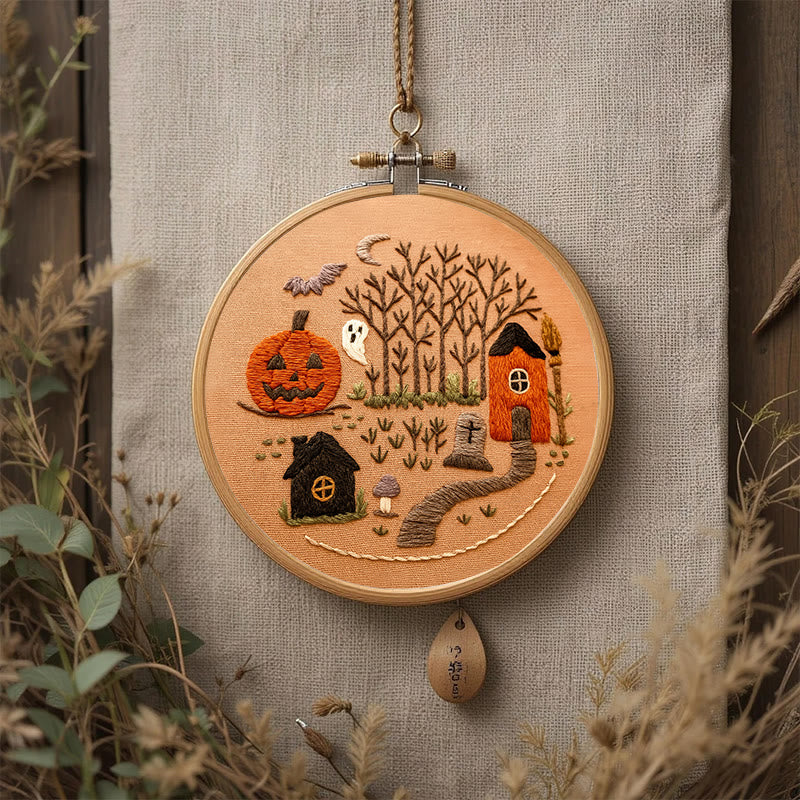 Rubbyoo Embroidery Kit - Halloween Spooky Scene | Great Halloween Decoration |  Diy Handmade Sewing Gifts  - image 4