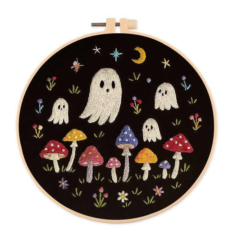 Rubbyoo Embroidery Kit - Halloween Spooky Ghosts | Creative Holiday Decor  - 20*20cm - image 0