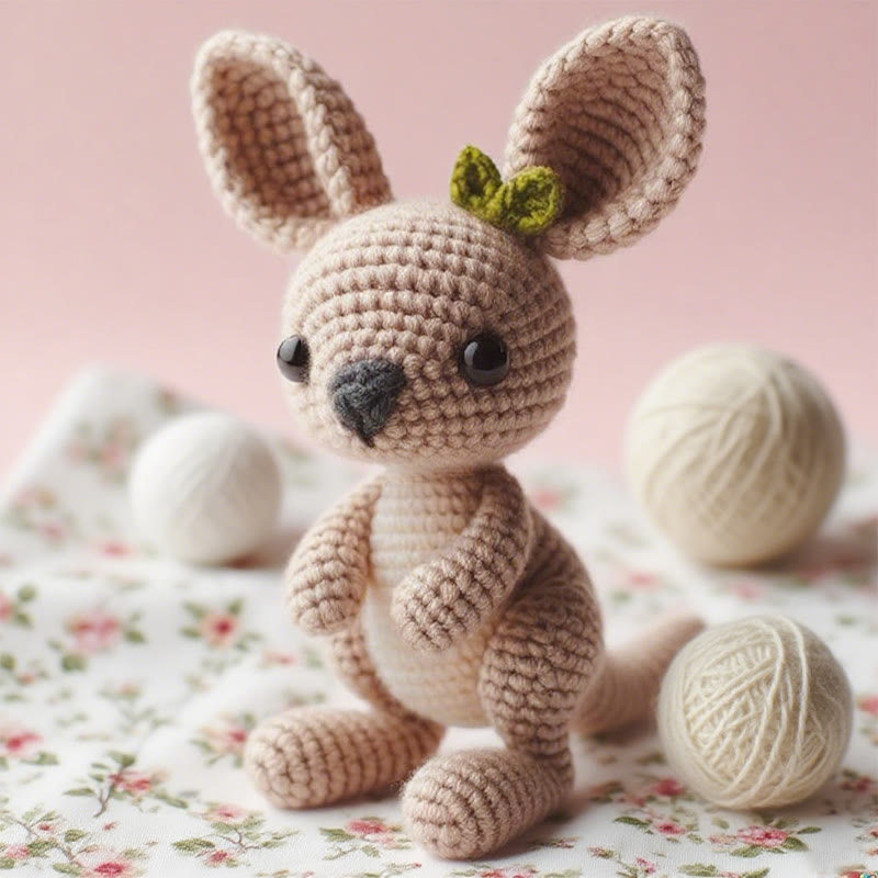 Diy Handmade Cute Kangaroo Crochet Kit - Unique Needle Artwork | Crochetd Gifts For Friends - Diy Handmade Cute Kangaroo Crochet Kit - image 0