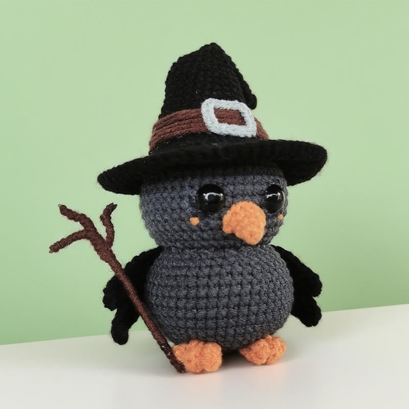 Diy Handmade Magical Wizard Raven Crochet Kit - Perfect Halloweem Gifts | Mini Backpack Accessories - image 3