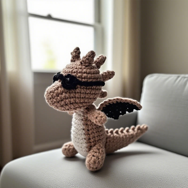 Diy Handmade Stylish Dragon Crochet Kit - Creative Animal Handicraft | Easy Crocheted Doll For Kids - image 4